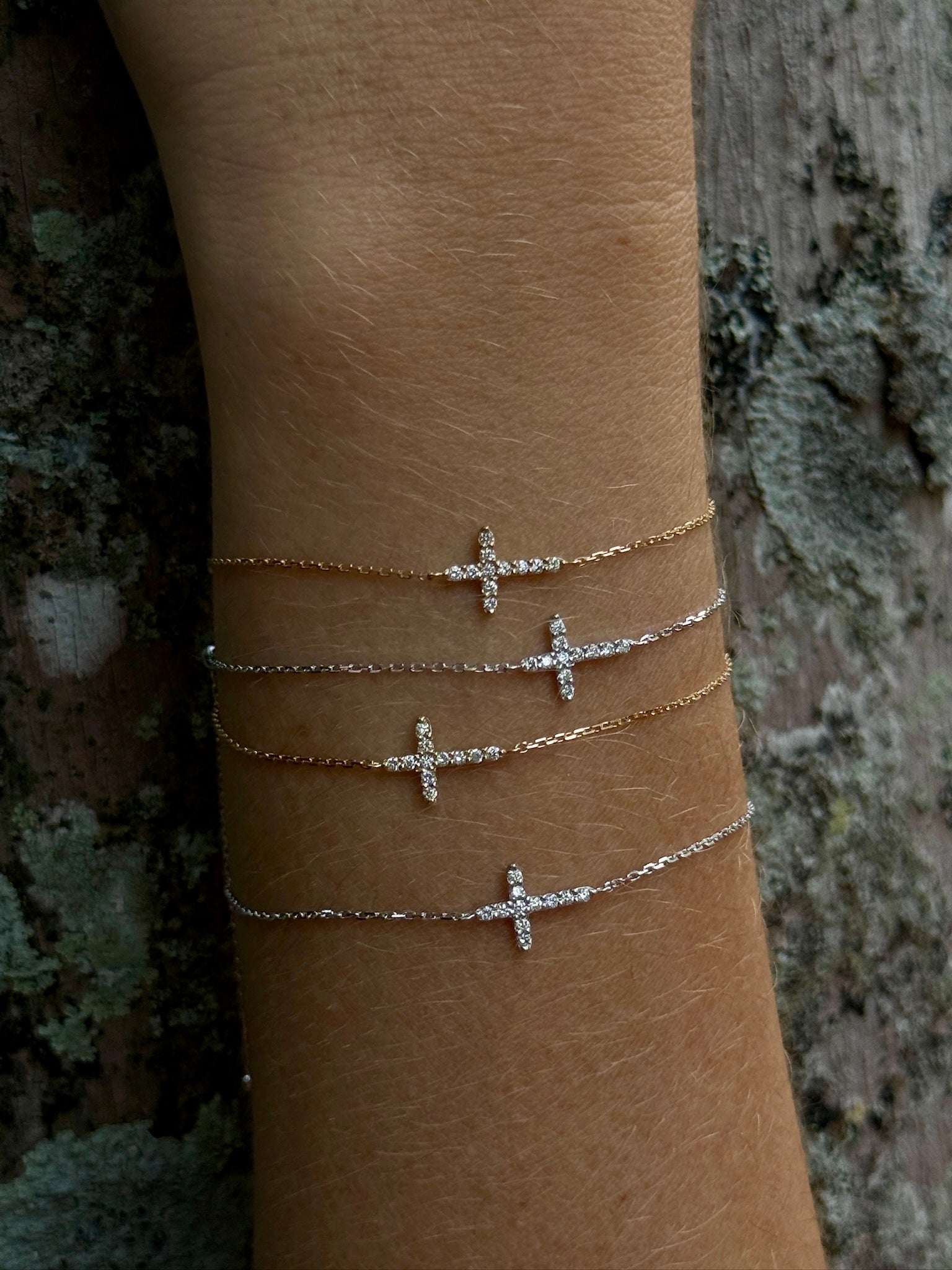 Diamond Cross Bracelet