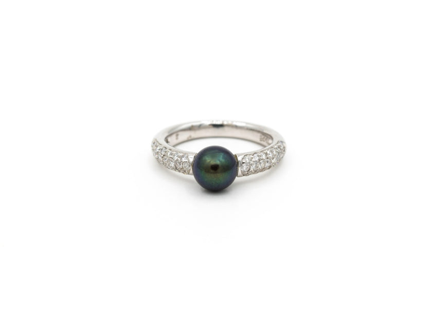 Diamond Pearl Ring