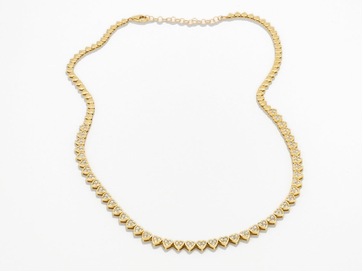 Heart Shaped Diamond Necklace