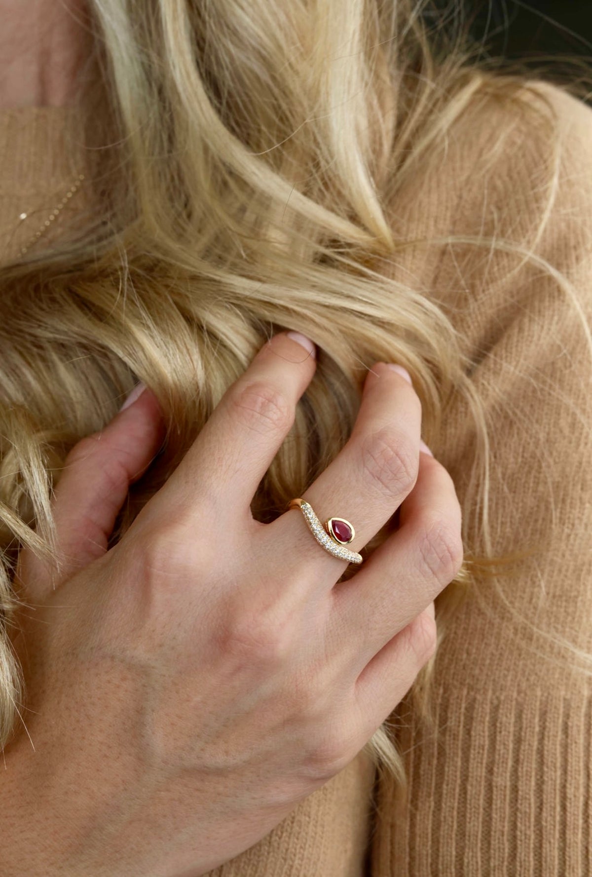 RUBY ARC RING