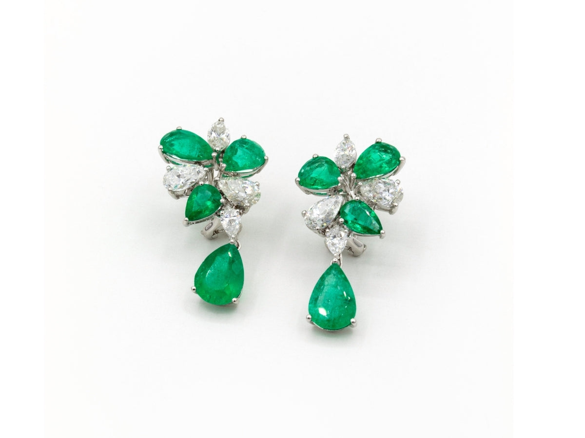 Diamond and Emerald Fancy Earring