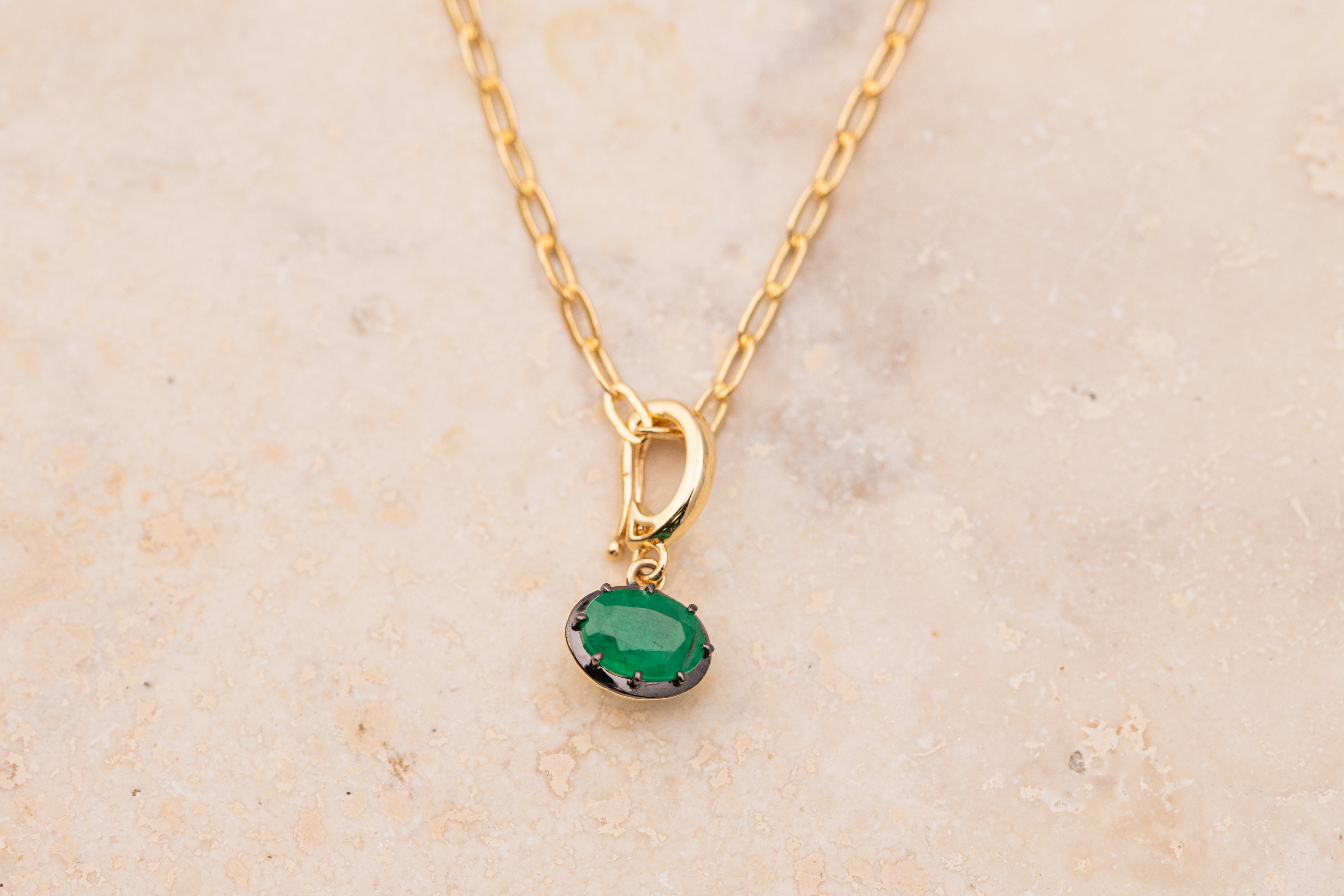 Emerald Clip Charm