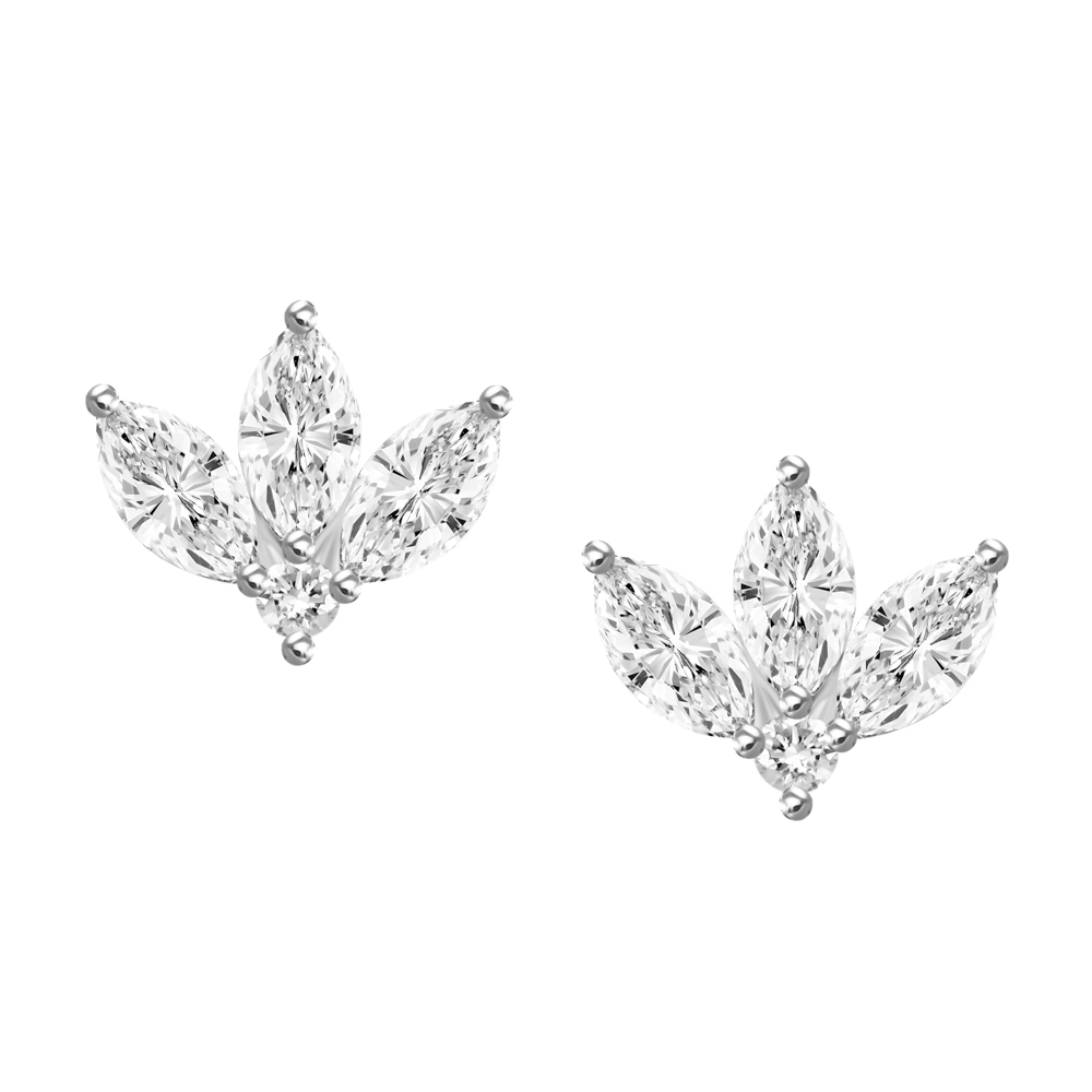 Lotus Diamond Stud
