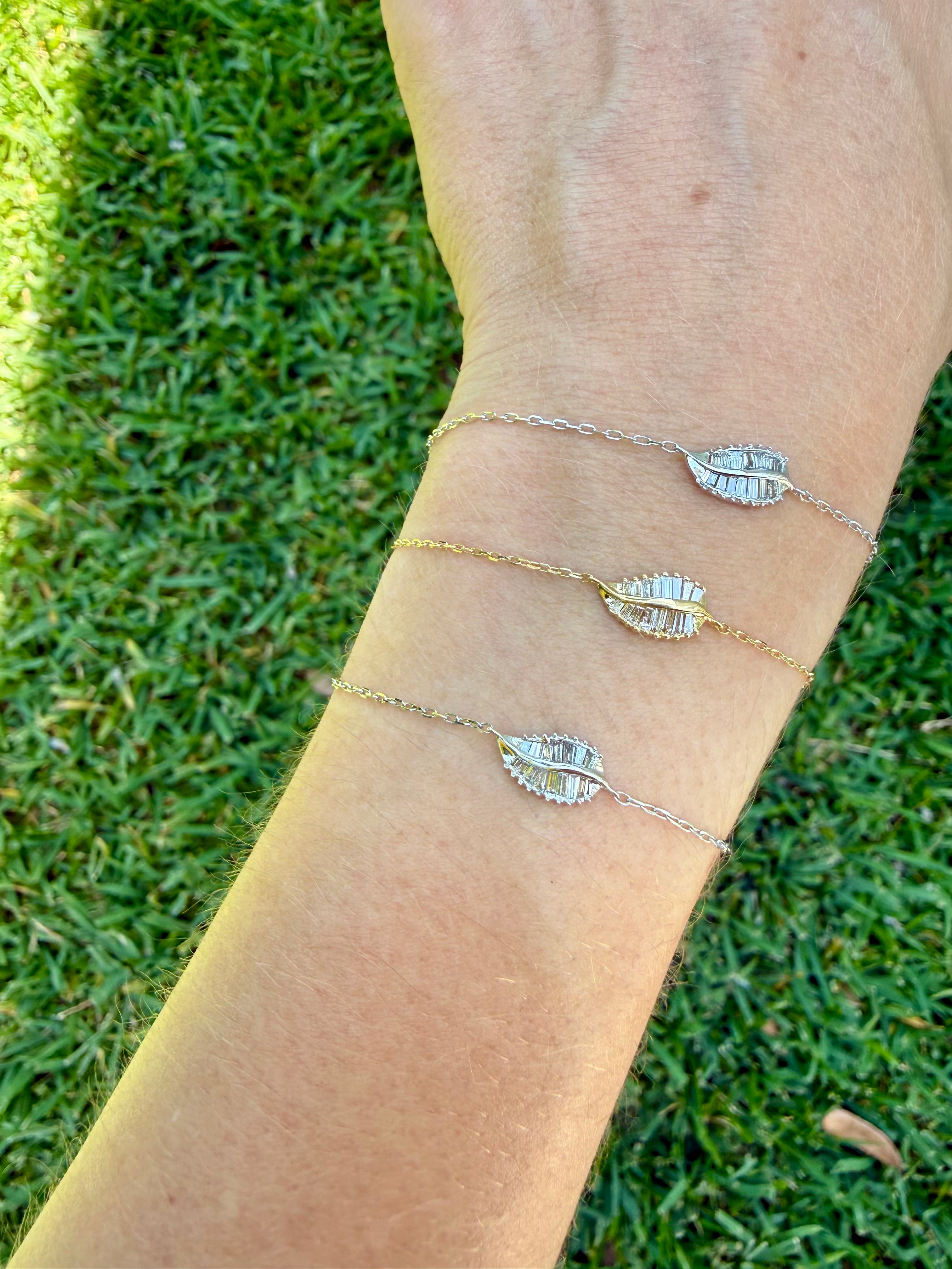 Baguette Leaf Bracelet
