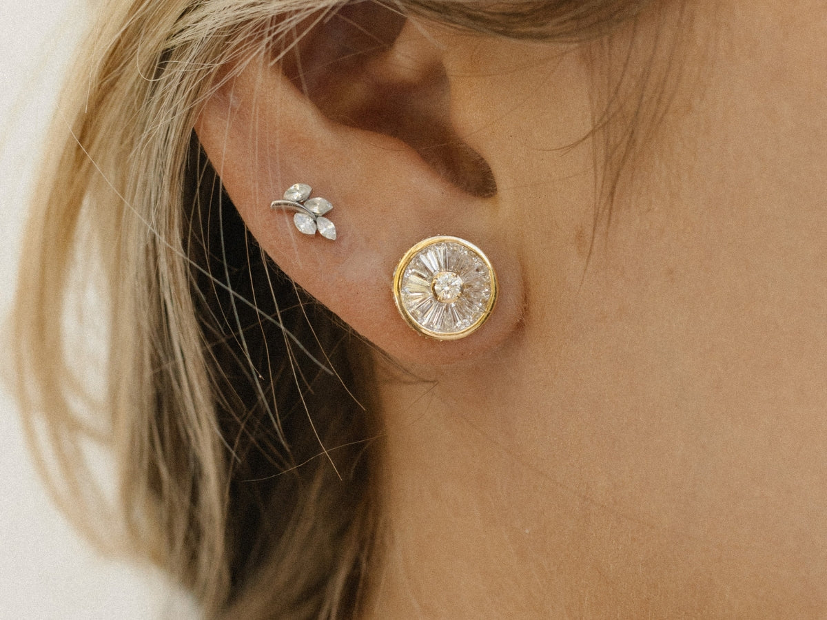 Disc Diamond Earring