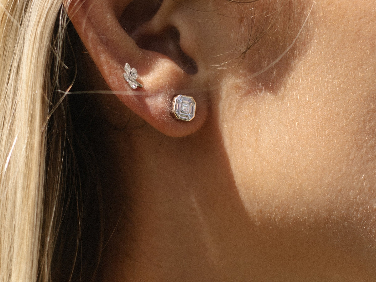 Rectangle Baguette Earring