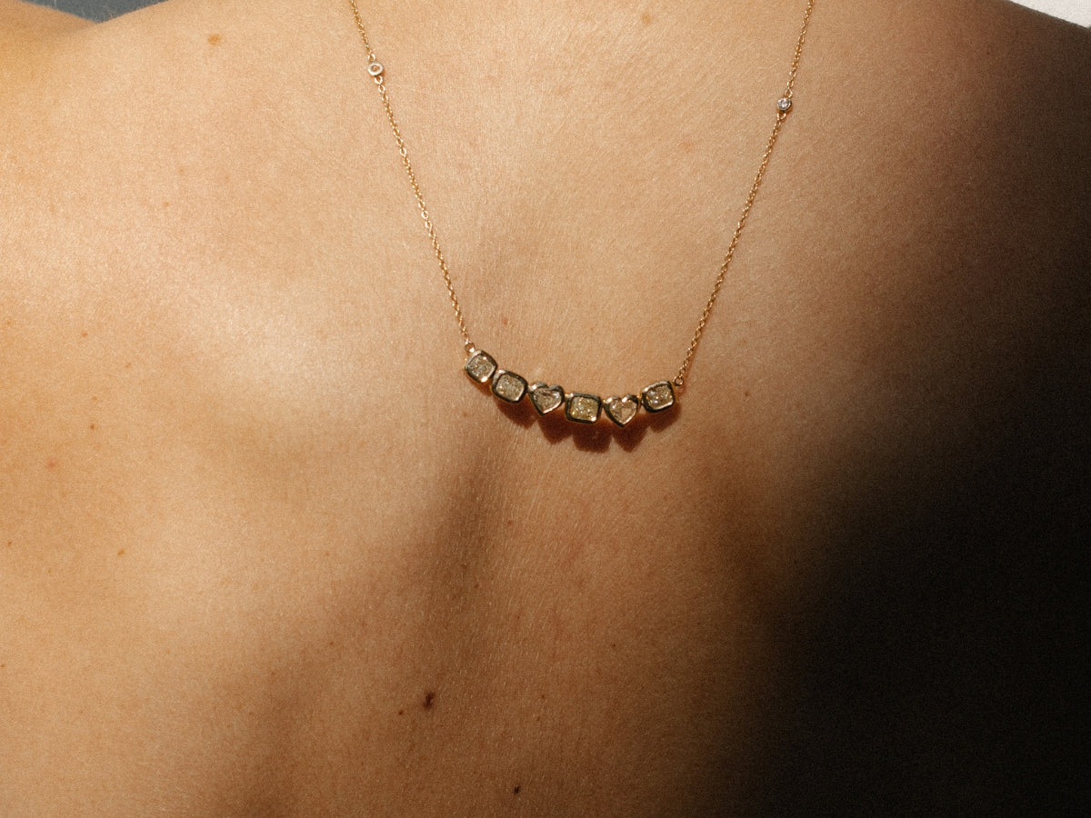 Shapes Necklace - Yellow Diamonds