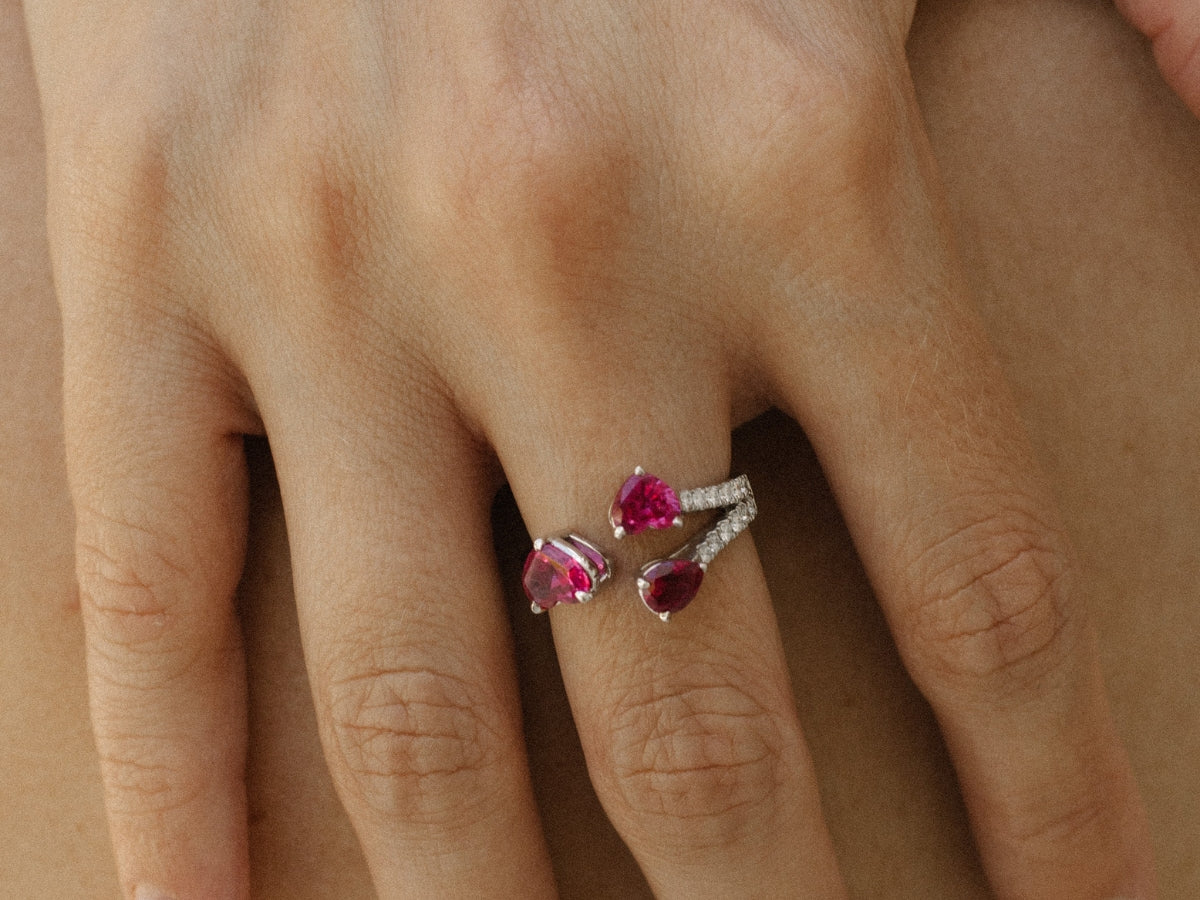 Heart Shaped Ruby Ring
