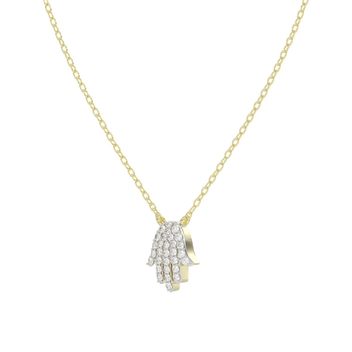 Hamsa Diamond Pendant