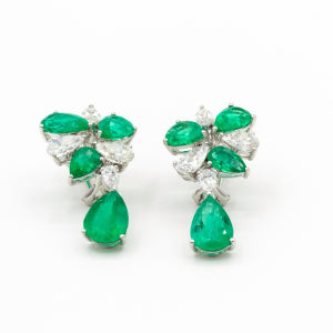 Diamond and Emerald Fancy Earring