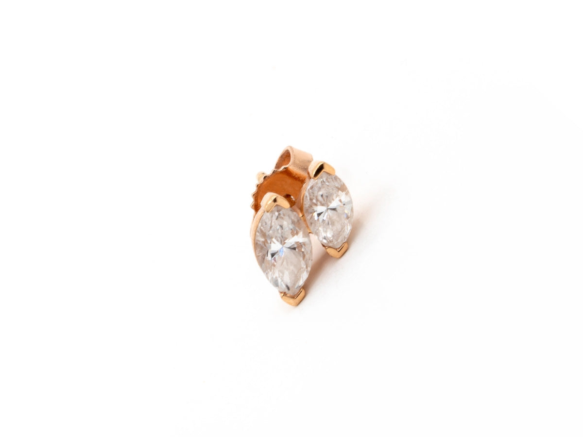 Double Marquise Stud Earring
