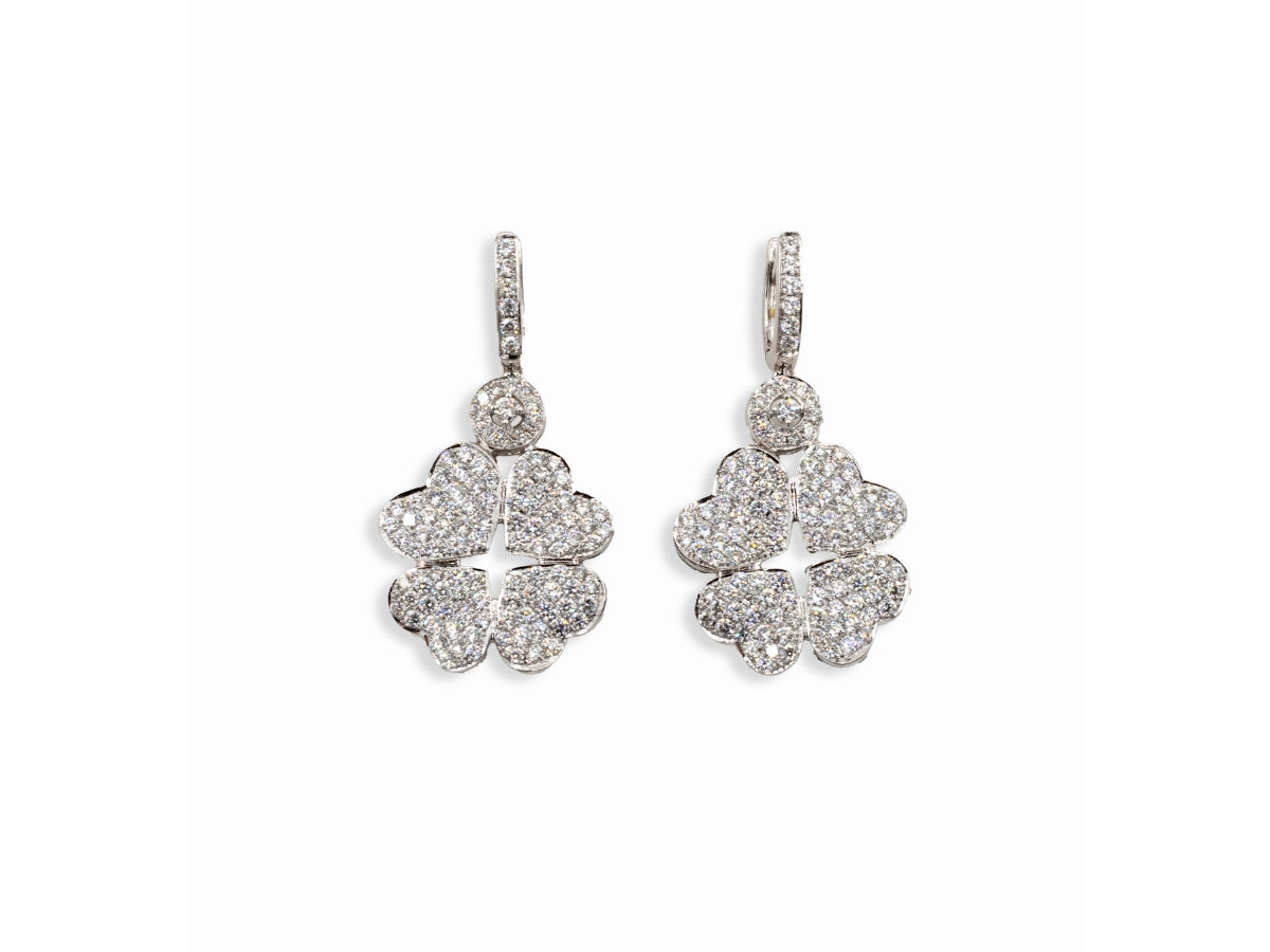 Clover Heart Earrings