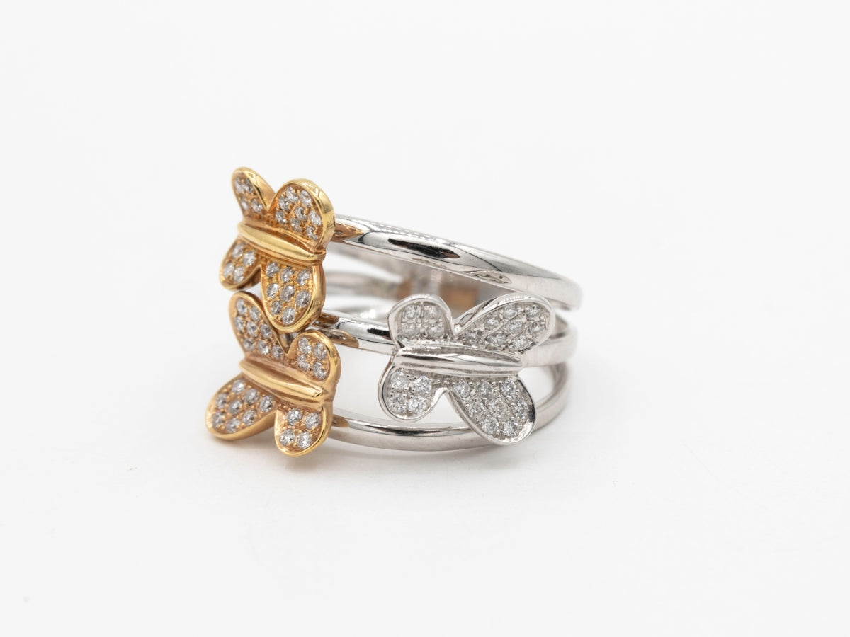 3 Butterfly Ring