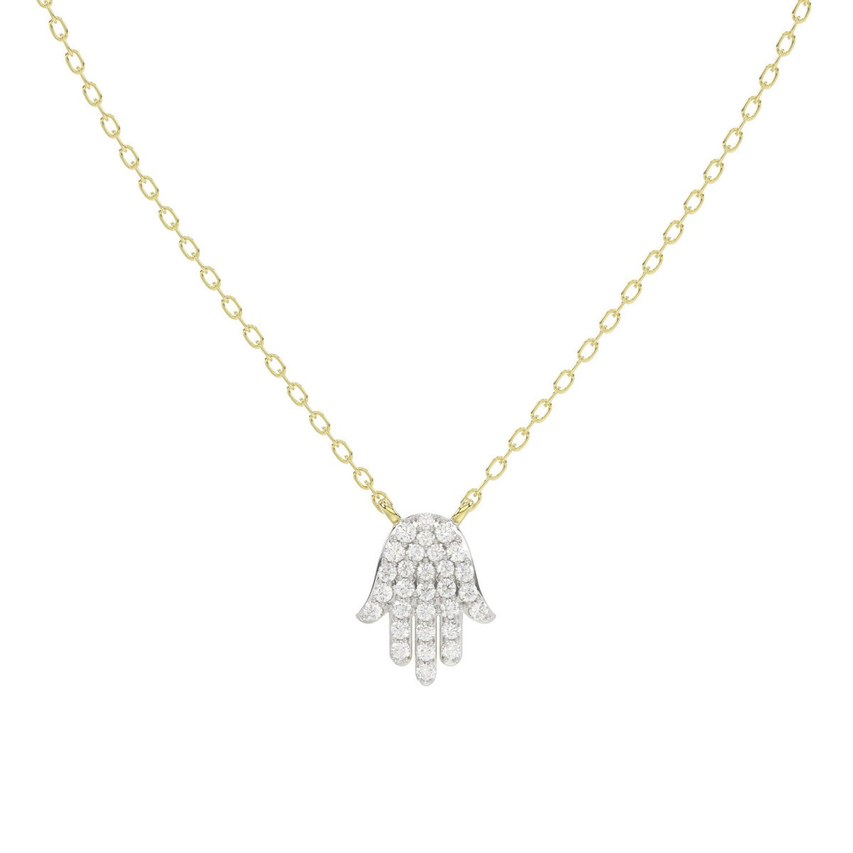 Hamsa Diamond Pendant