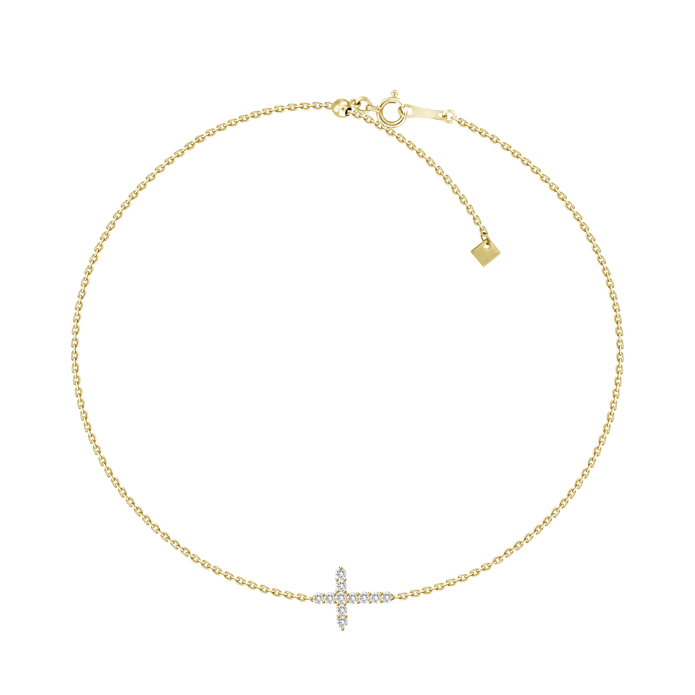 Diamond Cross Bracelet