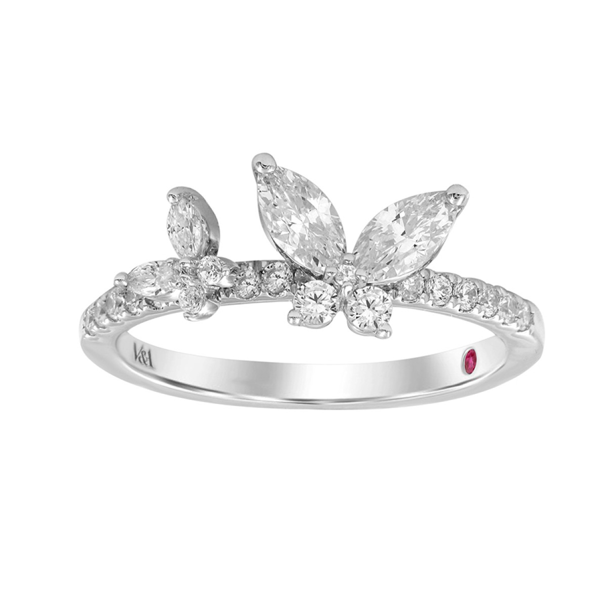 Marquise Butterfly Diamond Ring
