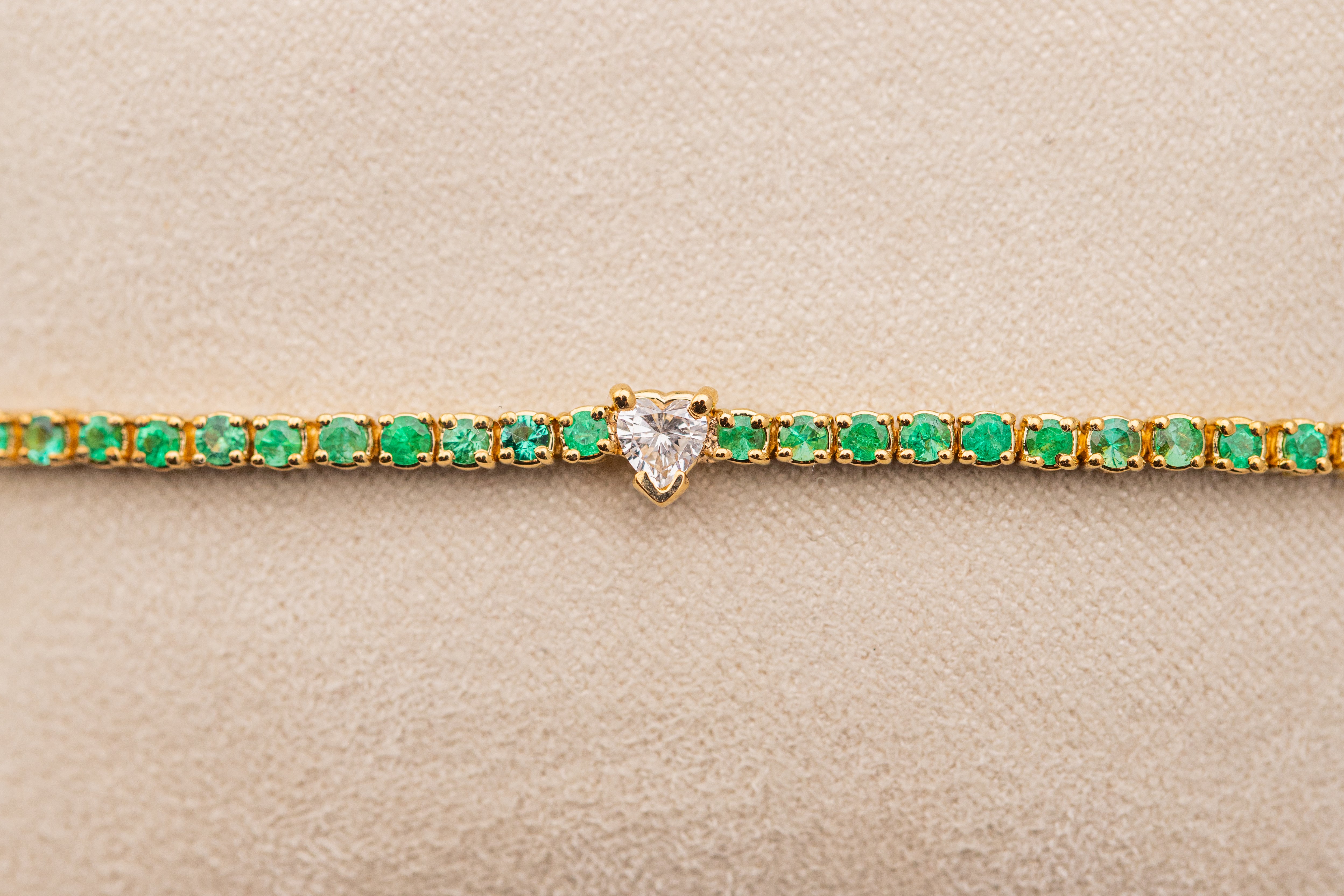 Coeur Tennis Bracelet