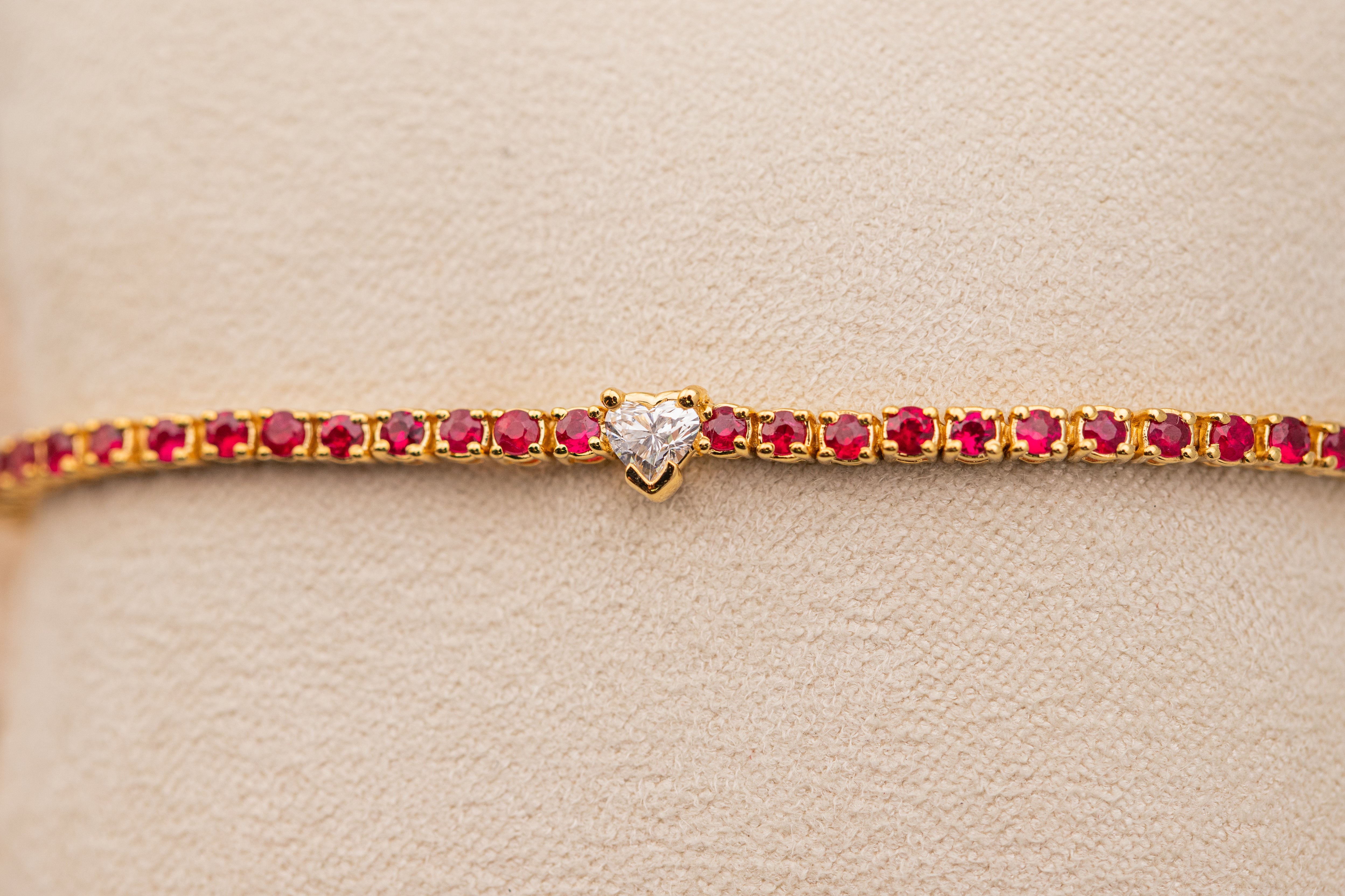 Coeur Tennis Bracelet
