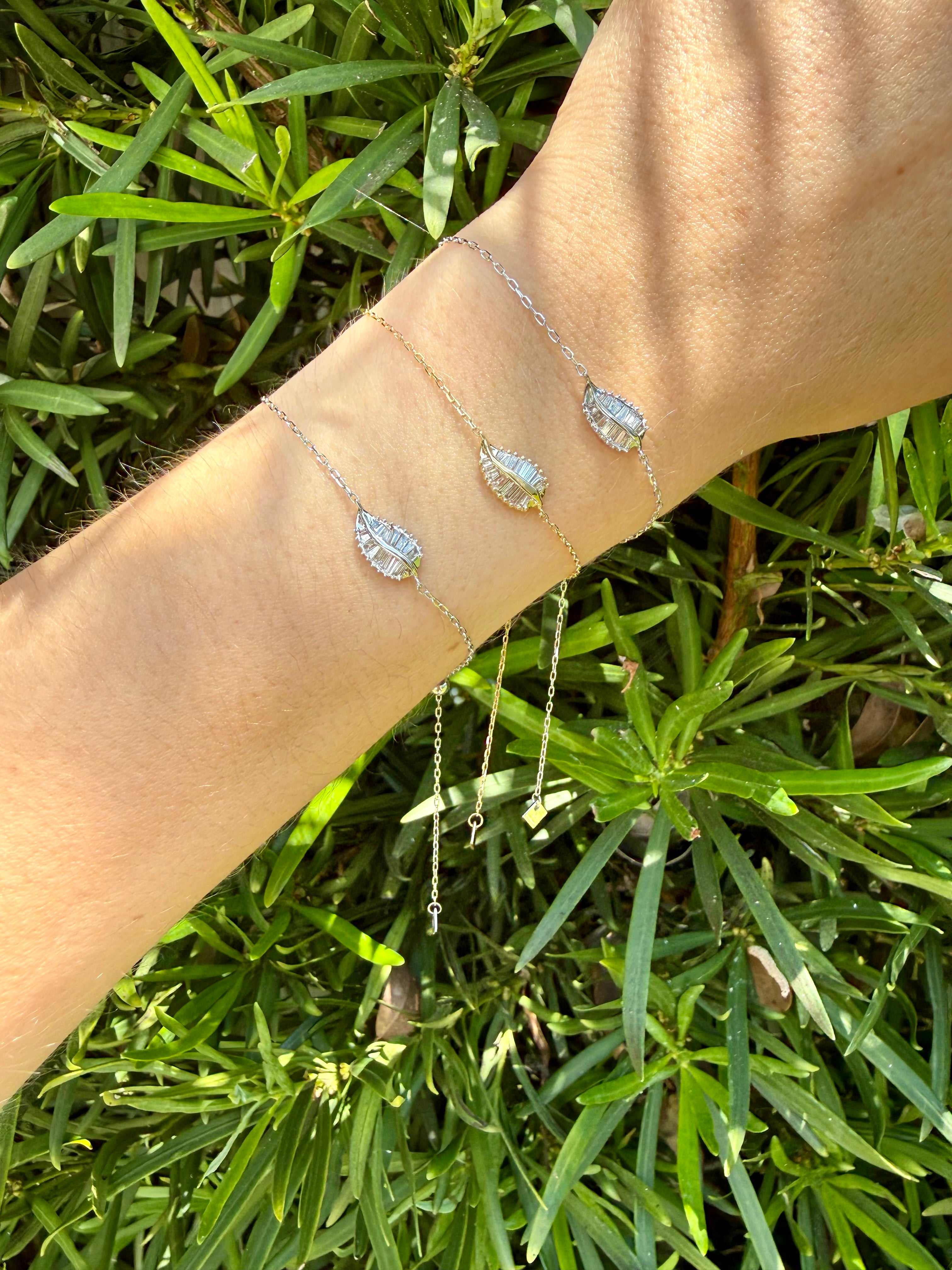 Baguette Leaf Bracelet