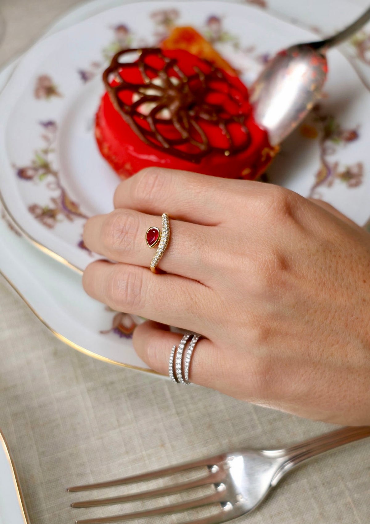 RUBY ARC RING