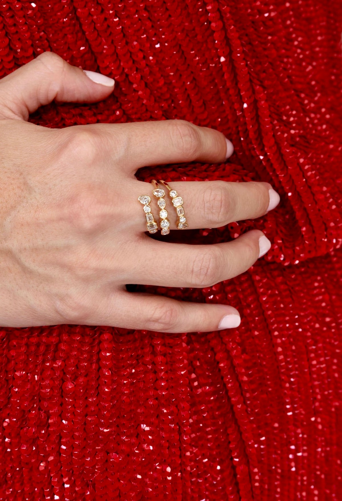 MIXED CUT DIAMOND WRAP RING