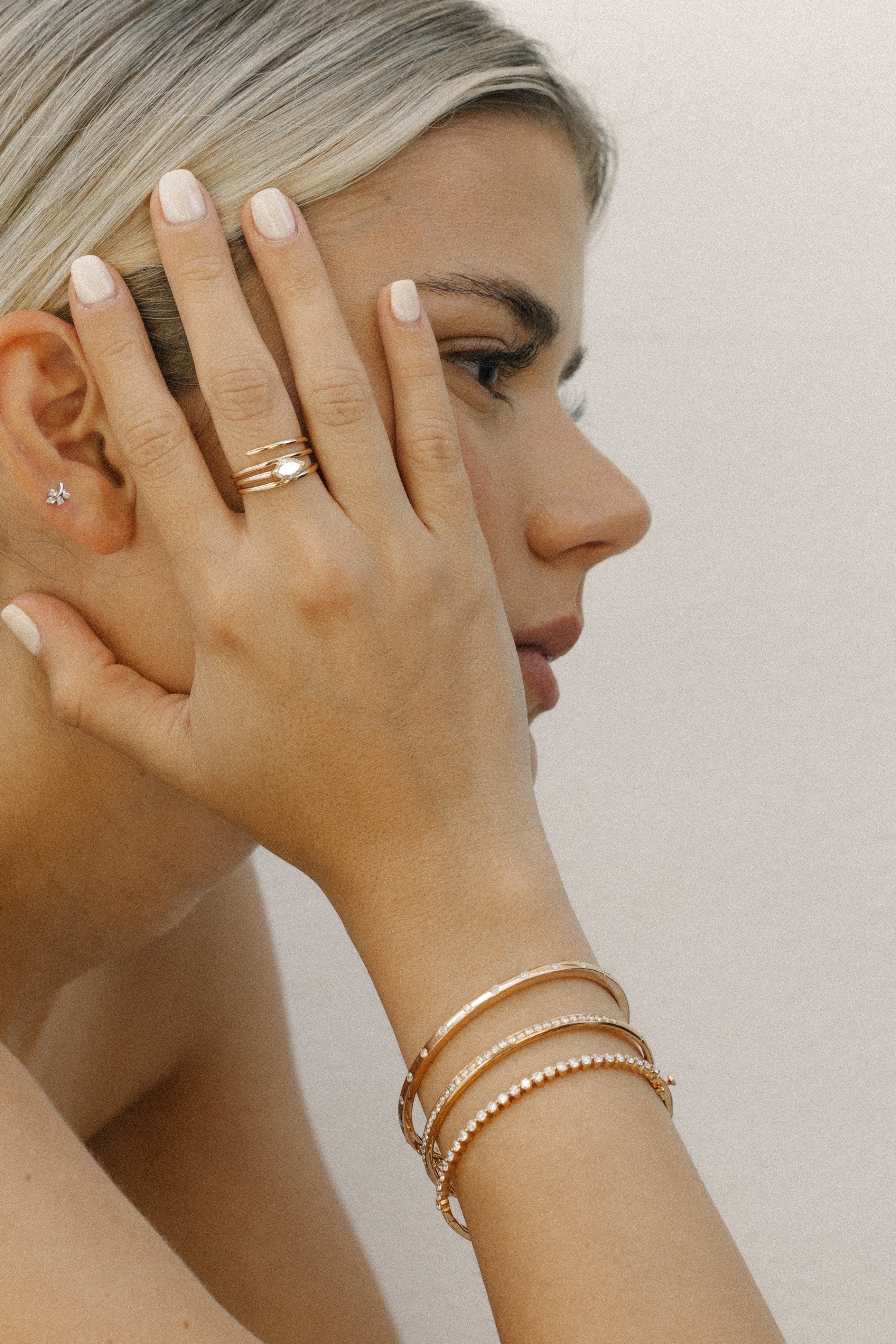 Rose Gold Diamond Bangle