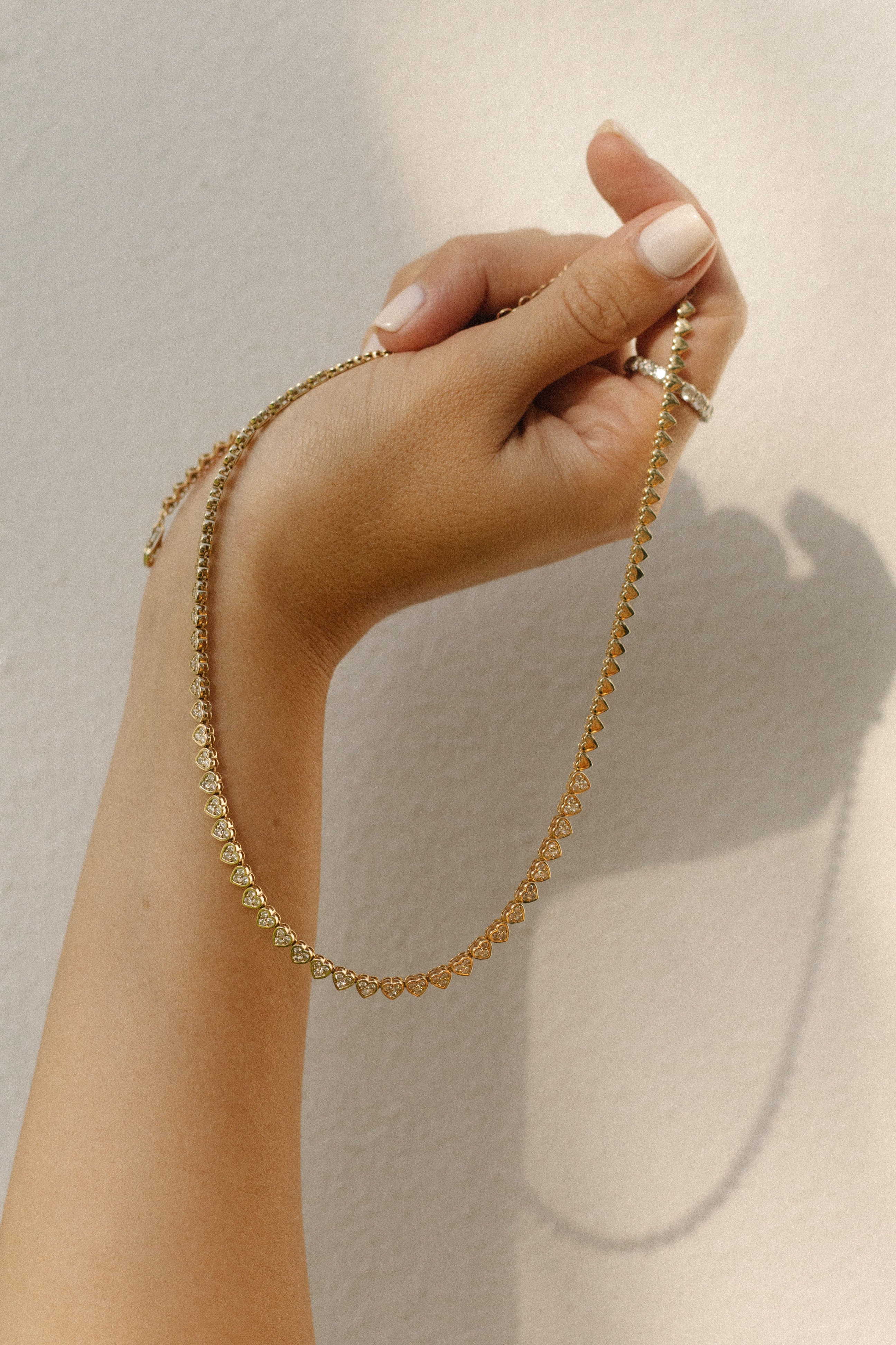 Heart Shaped Diamond Necklace