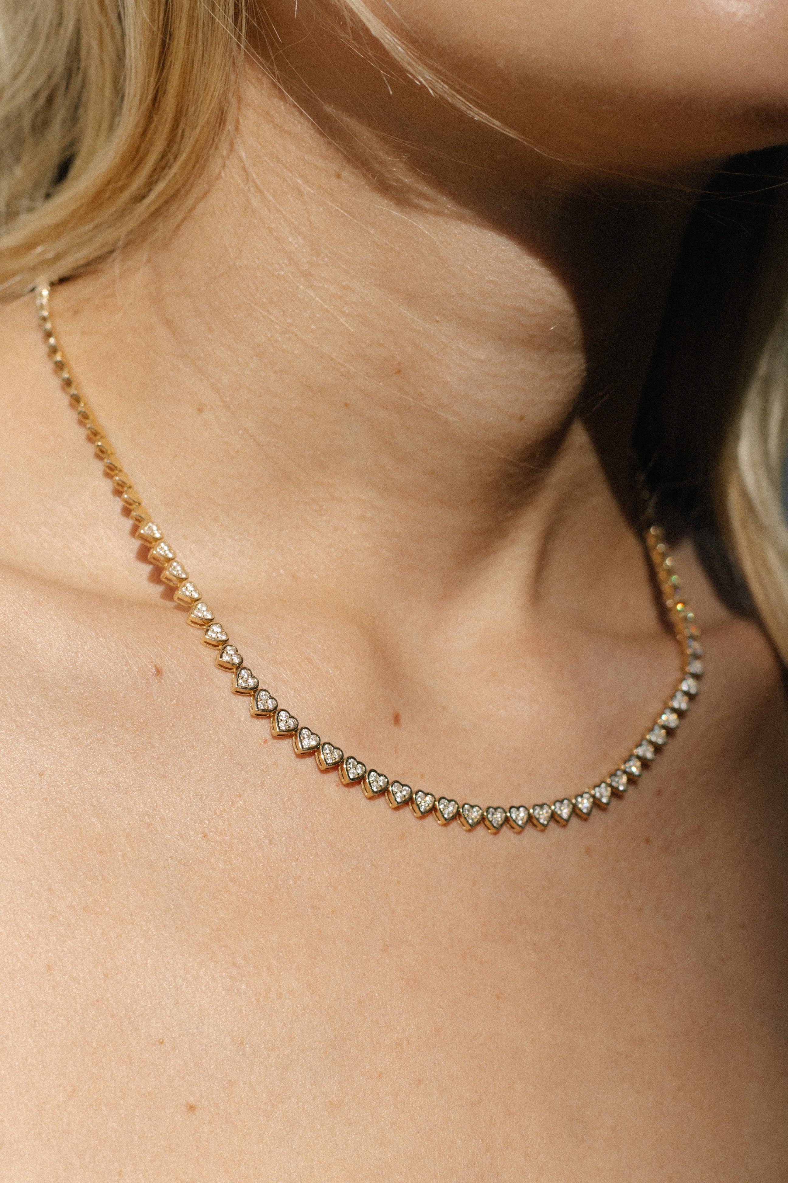 Heart Shaped Diamond Necklace