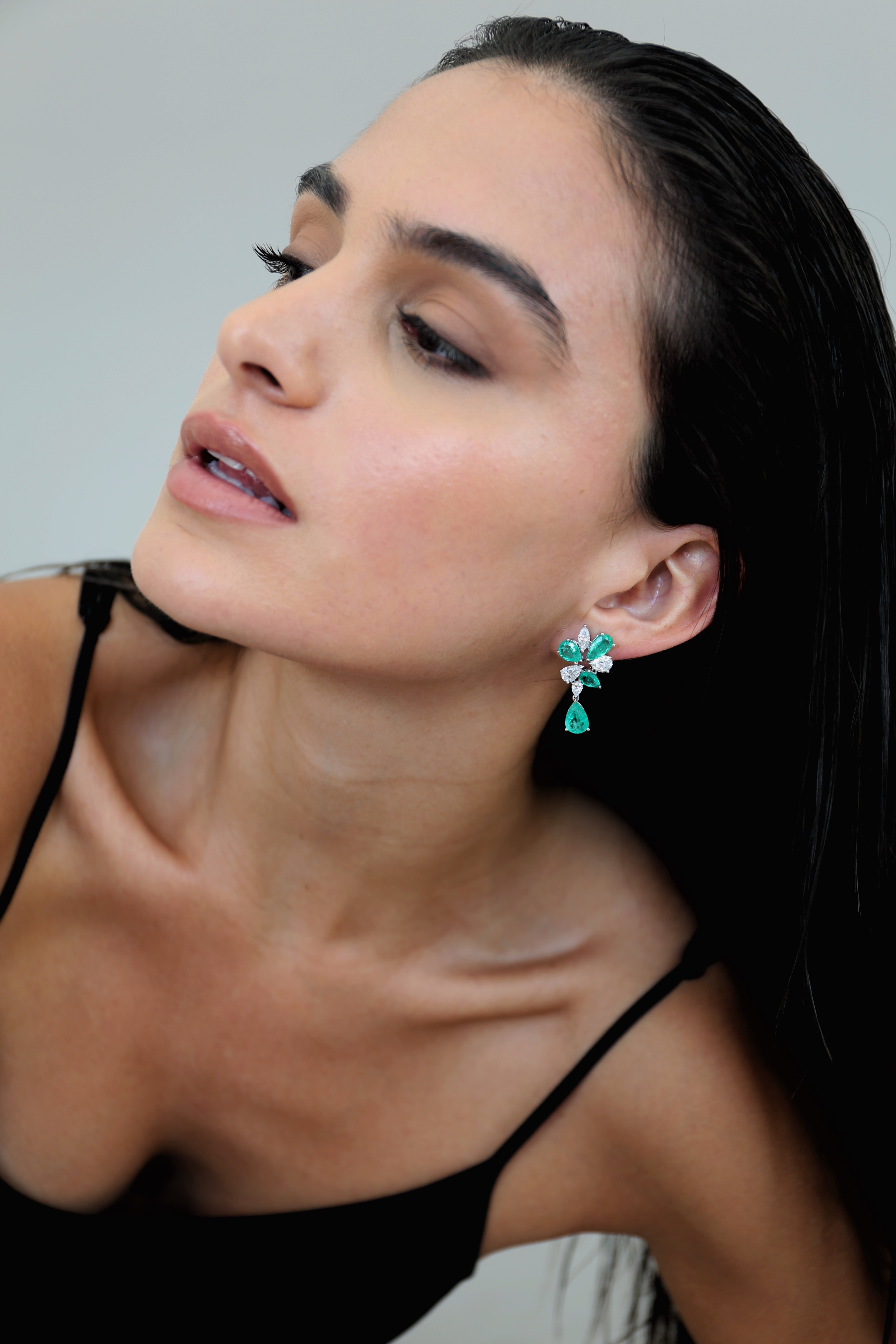 Diamond and Emerald Fancy Earring